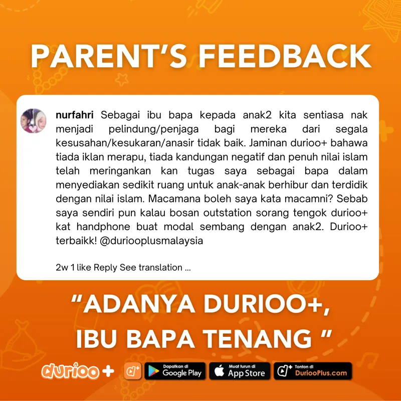 Testimoni: ibu bapa tenang